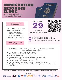 Immigration Resource Clinic 3-29